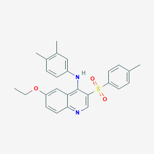 molecular formula C26H26N2O3S B2869295 N-(3,4-dimethylphenyl)-6-ethoxy-3-(4-methylbenzenesulfonyl)quinolin-4-amine CAS No. 902950-85-0