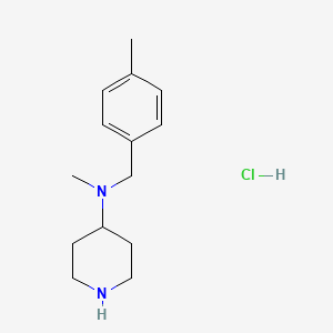 molecular formula C14H23ClN2 B2869297 N-Methyl-N-(4-methylbenzyl)piperidin-4-amine hydrochloride CAS No. 1289388-64-2