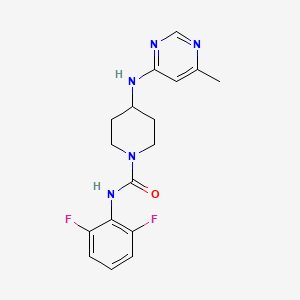 molecular formula C17H19F2N5O B2869305 N-(2,6-Difluorophenyl)-4-[(6-methylpyrimidin-4-yl)amino]piperidine-1-carboxamide CAS No. 2415555-08-5
