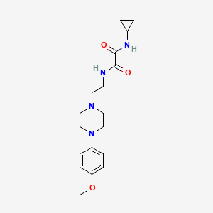 molecular formula C18H26N4O3 B2869320 N-cyclopropyl-N'-{2-[4-(4-methoxyphenyl)piperazin-1-yl]ethyl}ethanediamide CAS No. 1049418-26-9