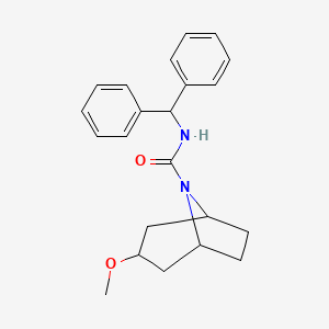 molecular formula C22H26N2O2 B2869370 N-(diphenylmethyl)-3-methoxy-8-azabicyclo[3.2.1]octane-8-carboxamide CAS No. 2309345-95-5