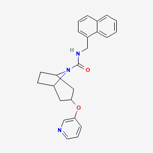 molecular formula C24H25N3O2 B2869401 N-[(naphthalen-1-yl)methyl]-3-(pyridin-3-yloxy)-8-azabicyclo[3.2.1]octane-8-carboxamide CAS No. 2319852-59-8
