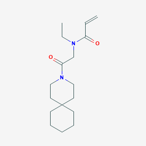 molecular formula C17H28N2O2 B2869435 N-(2-{3-azaspiro[5.5]undecan-3-yl}-2-oxoethyl)-N-ethylprop-2-enamide CAS No. 2361837-45-6