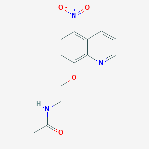 molecular formula C13H13N3O4 B2869439 N-{2-[(5-nitroquinolin-8-yl)oxy]ethyl}acetamide CAS No. 696607-18-8
