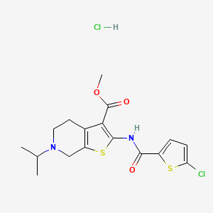 Methyl 2-(5-chlorothiophene-2-carboxamido)-6-isopropyl-4,5,6,7-tetrahydrothieno[2,3-c]pyridine-3-carboxylate hydrochloride