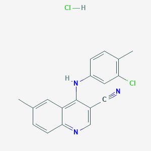 4-((3-Chloro-4-methylphenyl)amino)-6-methylquinoline-3-carbonitrile hydrochloride