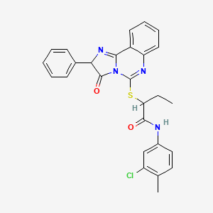 N-(3-chloro-4-methylphenyl)-2-((3-oxo-2-phenyl-2,3-dihydroimidazo[1,2-c]quinazolin-5-yl)thio)butanamide