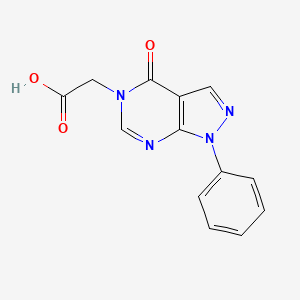 (4-oxo-1-phenyl-1,4-dihydro-5H-pyrazolo[3,4-d]pyrimidin-5-yl)acetic acid
