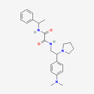 N1-(2-(4-(dimethylamino)phenyl)-2-(pyrrolidin-1-yl)ethyl)-N2-(1-phenylethyl)oxalamide