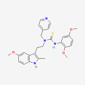 3-(2,5-dimethoxyphenyl)-1-(2-(5-methoxy-2-methyl-1H-indol-3-yl)ethyl)-1-(pyridin-4-ylmethyl)thiourea