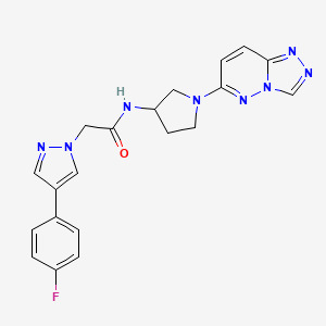 N-(1-([1,2,4]triazolo[4,3-b]pyridazin-6-yl)pyrrolidin-3-yl)-2-(4-(4-fluorophenyl)-1H-pyrazol-1-yl)acetamide