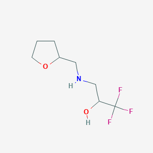 1,1,1-Trifluoro-3-{[(oxolan-2-yl)methyl]amino}propan-2-ol