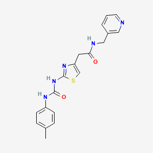 N-(pyridin-3-ylmethyl)-2-(2-(3-(p-tolyl)ureido)thiazol-4-yl)acetamide
