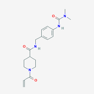 N-[[4-(Dimethylcarbamoylamino)phenyl]methyl]-1-prop-2-enoylpiperidine-4-carboxamide