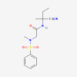 molecular formula C14H19N3O3S B2869504 N-(1-cyano-1-methylpropyl)-2-(N-methylbenzenesulfonamido)acetamide CAS No. 1311929-67-5