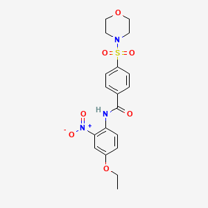 molecular formula C19H21N3O7S B2869530 N-(4-ETHOXY-2-NITROPHENYL)-4-(MORPHOLINE-4-SULFONYL)BENZAMIDE CAS No. 307327-24-8