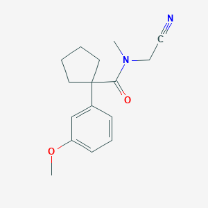 molecular formula C16H20N2O2 B2869535 N-(cyanomethyl)-1-(3-methoxyphenyl)-N-methylcyclopentane-1-carboxamide CAS No. 1386683-61-9