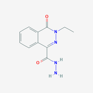 molecular formula C11H12N4O2 B2869538 3-Ethyl-4-oxo-3,4-dihydrophthalazine-1-carbohydrazide CAS No. 565192-00-9