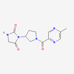 3-(1-(5-Methylpyrazine-2-carbonyl)pyrrolidin-3-yl)imidazolidine-2,4-dione