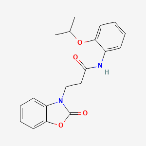 3-(2-oxo-1,3-benzoxazol-3-yl)-N-(2-propan-2-yloxyphenyl)propanamide