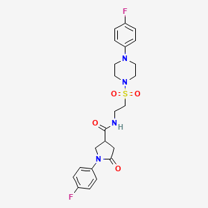 1-(4-fluorophenyl)-N-(2-{[4-(4-fluorophenyl)piperazin-1-yl]sulfonyl}ethyl)-5-oxopyrrolidine-3-carboxamide