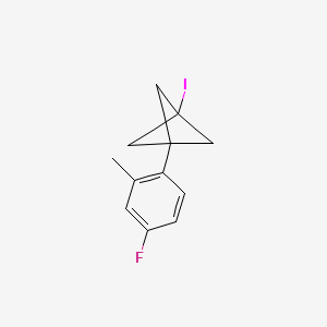 molecular formula C12H12FI B2869547 1-(4-Fluoro-2-methylphenyl)-3-iodobicyclo[1.1.1]pentane CAS No. 2287312-70-1
