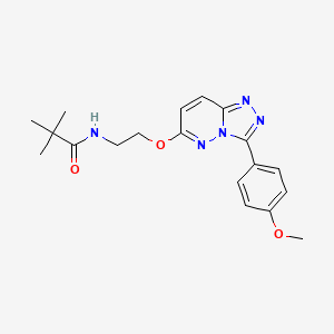 molecular formula C19H23N5O3 B2869549 N-(2-((3-(4-methoxyphenyl)-[1,2,4]triazolo[4,3-b]pyridazin-6-yl)oxy)ethyl)pivalamide CAS No. 1021066-24-9