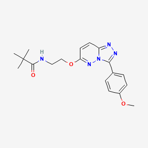 N-(2-((3-(4-methoxyphenyl)-[1,2,4]triazolo[4,3-b]pyridazin-6-yl)oxy)ethyl)pivalamide