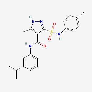 N-(3-isopropylphenyl)-3-methyl-5-(N-(p-tolyl)sulfamoyl)-1H-pyrazole-4-carboxamide