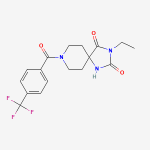 3-Ethyl-8-(4-(trifluoromethyl)benzoyl)-1,3,8-triazaspiro[4.5]decane-2,4-dione