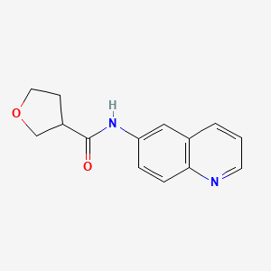 molecular formula C14H14N2O2 B2869581 N-(quinolin-6-yl)oxolane-3-carboxamide CAS No. 1625232-81-6