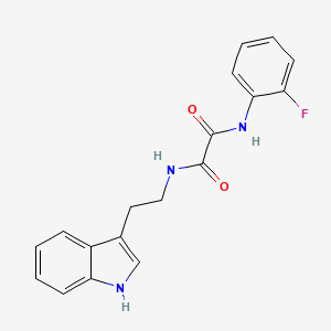molecular formula C18H16FN3O2 B2869584 N'-(2-FLUOROPHENYL)-N-[2-(1H-INDOL-3-YL)ETHYL]ETHANEDIAMIDE CAS No. 443325-83-5