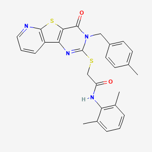 N-(2,6-dimethylphenyl)-2-((3-(4-methylbenzyl)-4-oxo-3,4-dihydropyrido[3',2':4,5]thieno[3,2-d]pyrimidin-2-yl)thio)acetamide