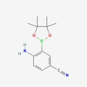 4-Amino-3-(4,4,5,5-tetramethyl-1,3,2-dioxaborolan-2-yl)benzonitrile