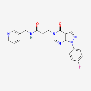 3-(1-(4-fluorophenyl)-4-oxo-1H-pyrazolo[3,4-d]pyrimidin-5(4H)-yl)-N-(pyridin-3-ylmethyl)propanamide