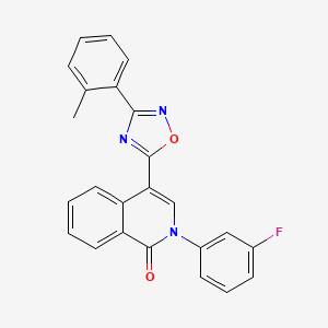 2-(3-fluorophenyl)-4-[3-(2-methylphenyl)-1,2,4-oxadiazol-5-yl]isoquinolin-1(2H)-one