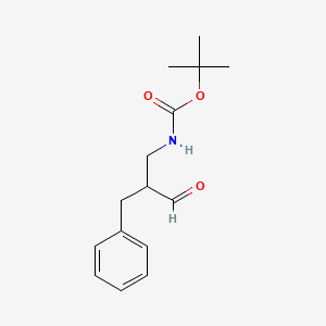molecular formula C15H21NO3 B2869598 tert-Butyl N-(2-benzyl-3-oxopropyl)carbamate CAS No. 1780620-43-0