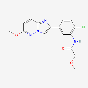 molecular formula C16H15ClN4O3 B2869731 N-(2-chloro-5-(6-methoxyimidazo[1,2-b]pyridazin-2-yl)phenyl)-2-methoxyacetamide CAS No. 946323-53-1