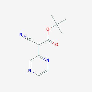molecular formula C11H13N3O2 B2869743 Tert-butyl 2-cyano-2-(pyrazin-2-yl)acetate CAS No. 930395-88-3