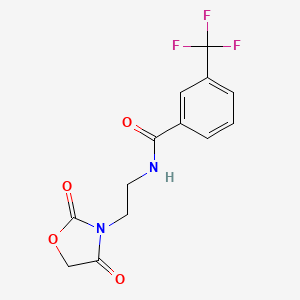 molecular formula C13H11F3N2O4 B2869803 N-[2-(2,4-dioxo-1,3-oxazolidin-3-yl)ethyl]-3-(trifluoromethyl)benzamide CAS No. 2034338-95-7