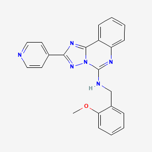 molecular formula C22H18N6O B2869856 N-[(2-methoxyphenyl)methyl]-2-(pyridin-4-yl)-[1,2,4]triazolo[1,5-c]quinazolin-5-amine CAS No. 902945-12-4