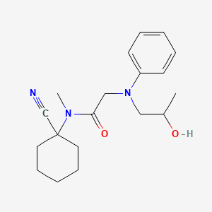 molecular formula C19H27N3O2 B2869858 N-(1-cyanocyclohexyl)-2-[(2-hydroxypropyl)(phenyl)amino]-N-methylacetamide CAS No. 1252336-99-4