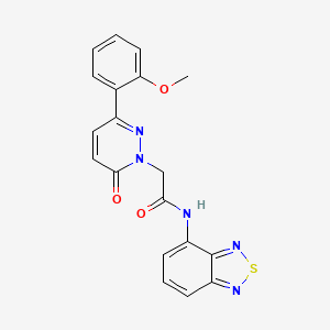 molecular formula C19H15N5O3S B2869866 N-(2,1,3-benzothiadiazol-4-yl)-2-[3-(2-methoxyphenyl)-6-oxo-1,6-dihydropyridazin-1-yl]acetamide CAS No. 1257549-40-8