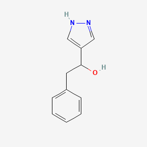 molecular formula C11H12N2O B2869867 2-Phenyl-1-(1H-pyrazol-4-yl)ethan-1-ol CAS No. 112675-14-6