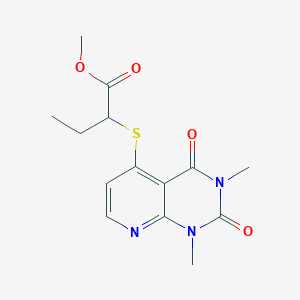 molecular formula C14H17N3O4S B2869870 Methyl 2-((1,3-dimethyl-2,4-dioxo-1,2,3,4-tetrahydropyrido[2,3-d]pyrimidin-5-yl)thio)butanoate CAS No. 899960-55-5