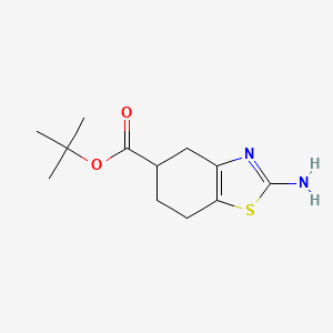 molecular formula C12H18N2O2S B2869881 Tert-butyl 2-amino-4,5,6,7-tetrahydro-1,3-benzothiazole-5-carboxylate CAS No. 2248362-00-5
