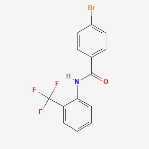 molecular formula C14H9BrF3NO B2869892 4-bromo-N-[2-(trifluoromethyl)phenyl]benzamide CAS No. 301228-28-4