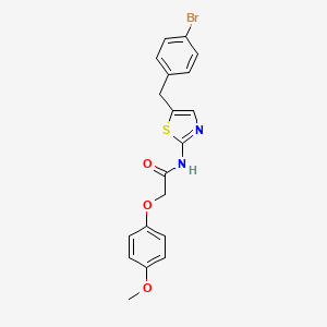 molecular formula C19H17BrN2O3S B2869895 N-[5-[(4-bromophenyl)methyl]-1,3-thiazol-2-yl]-2-(4-methoxyphenoxy)acetamide CAS No. 301176-60-3