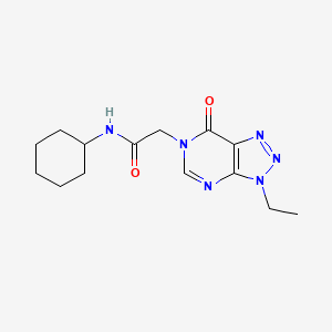 molecular formula C14H20N6O2 B2869911 N-cyclohexyl-2-(3-ethyl-7-oxo-3H-[1,2,3]triazolo[4,5-d]pyrimidin-6(7H)-yl)acetamide CAS No. 1060183-66-5