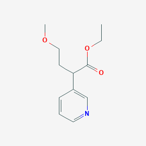 molecular formula C12H17NO3 B2869933 Ethyl 4-methoxy-2-(pyridin-3-yl)butanoate CAS No. 2140317-13-9